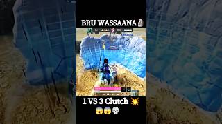 BEU WASSAANA 😱💀☠️ 1VS3💀CLUTCK🫡☠️🤫