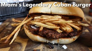 Frita Cuban hamburger Miami's Legendary Cuban Burger