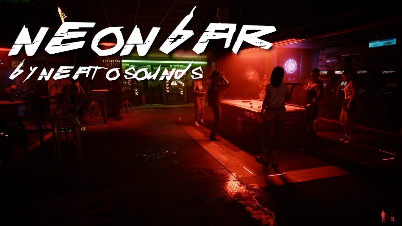 Neon Bar 🍸 Ambient Bar Sounds to Relax / Study to | 1 Hour