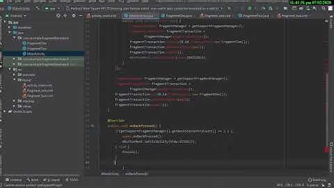 【ANDROID STUDIO】 Fragment Back Stack