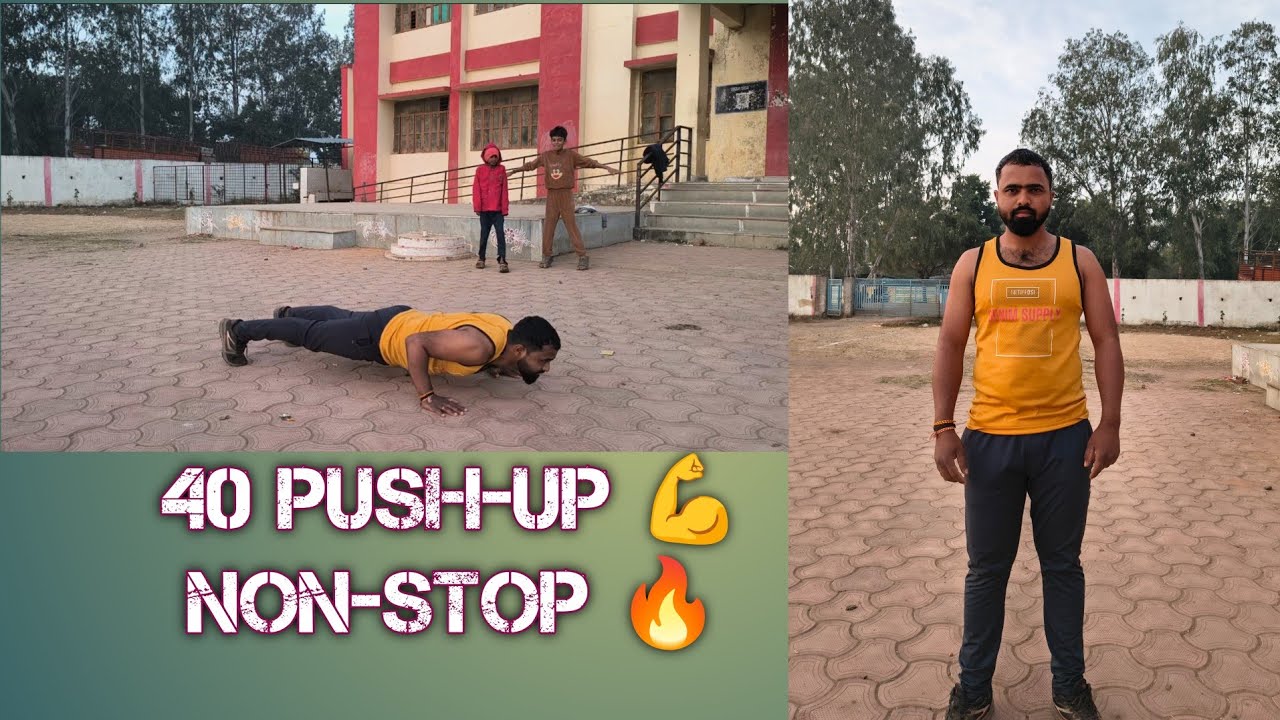 PUSH-UP CHALLENGE 🔥। 40 NON-STOP PUSHUPS 💪। बिना रुके लगाई 40 पुशअप। @babbafansclub108