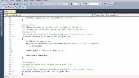 XNA Course I Ch 07 03 Creating a Full Screen Game Window