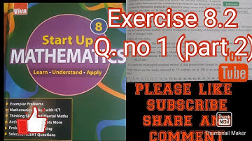 startup Mathematics Class 8 solutions Chapter 8 Exercise 8.2( part 2)