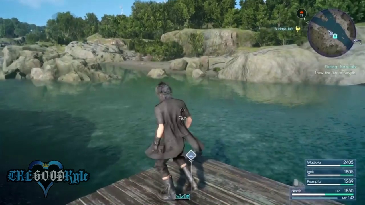 FFXV Catching a Rare Fish Trout YouTube