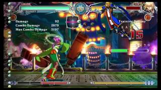 BlazBlue Central Fiction Amane Basic Throw Combo
