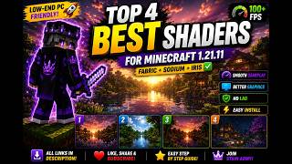 🔥 4 Best Minecraft Shaders for Low-End PC (1.21.11) 🔥 #stainshort #minecraft #stain short