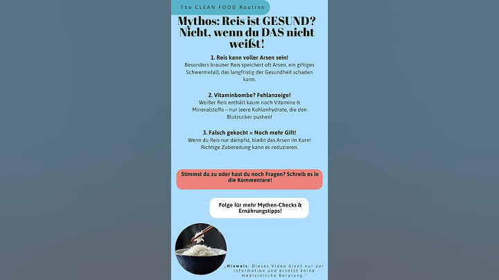 Mythos: Reis ist GESUND? Teil 1 #shorts #gesundheit #mythos #reis #food