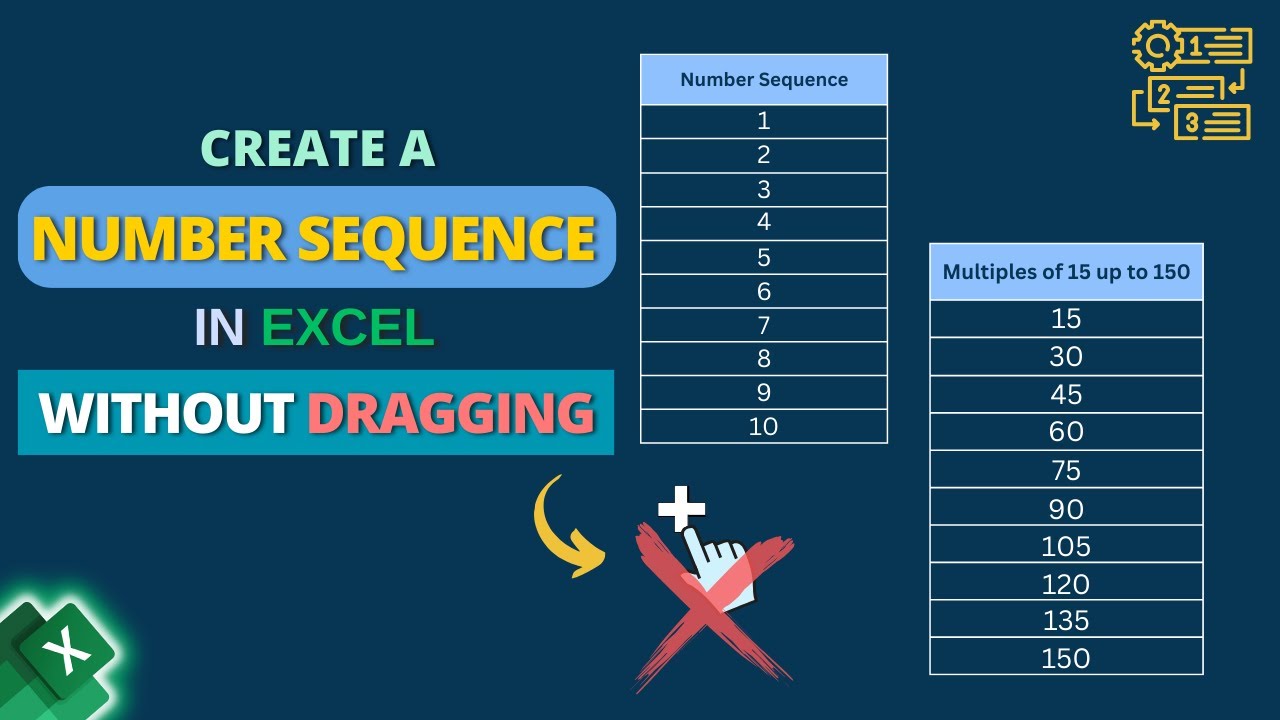 How to Create a Number Sequence Without Dragging - YouTube
