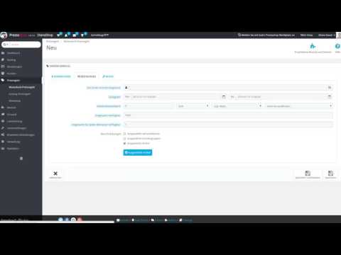 Verwaltung der Preisregeln - PrestaShop tutorial