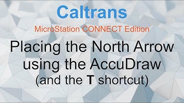 How to Place the North Arrow using the AccuDraw T