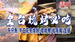 【全台燒烤必吃】午仔魚/烤豬肝/牛五花夾燒餅/骰子牛/七里香/櫻桃鴨/松阪豬/雞腿/干貝/甜蝦/生蠔/日式烤串 by 台灣1001個故事 8,349 views 10 days ago 1 hour, 40 minutes