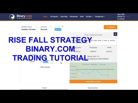 Rise Fall Strategy Best Tutorial Trading on binary com 100% accuracy