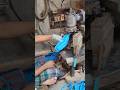 Step by step, durable bottles are being made from plastic granules.