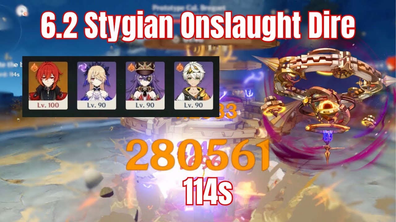 Diluc Overload vs Prototype Cal. Breguet | 6.2 Stygian Onslaught Dire | Genshin Impact