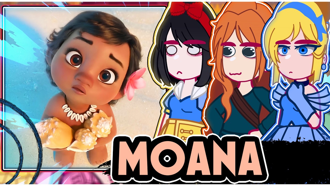 ||Disney princesses reacting to MOANA|| \\🇧🇷/🇺🇲// ◆Bielly - Inagaki◆