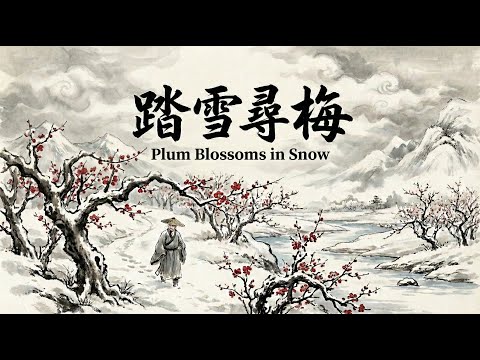 傳統中國風音樂/ 踏雪尋梅 (Plum Blossoms in Snow) /1 Hour Traditional Chinese Music / Guzheng & Bamboo Flute