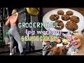 GROCERY SHOP W ME, LEG WORKOUT & BAKING HEALTHY COOKIES!