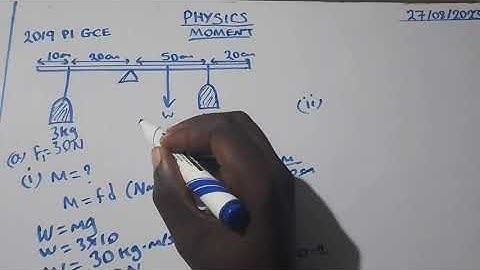 GCE 2019 SCIENCE, QUESTION ON MOMENT.