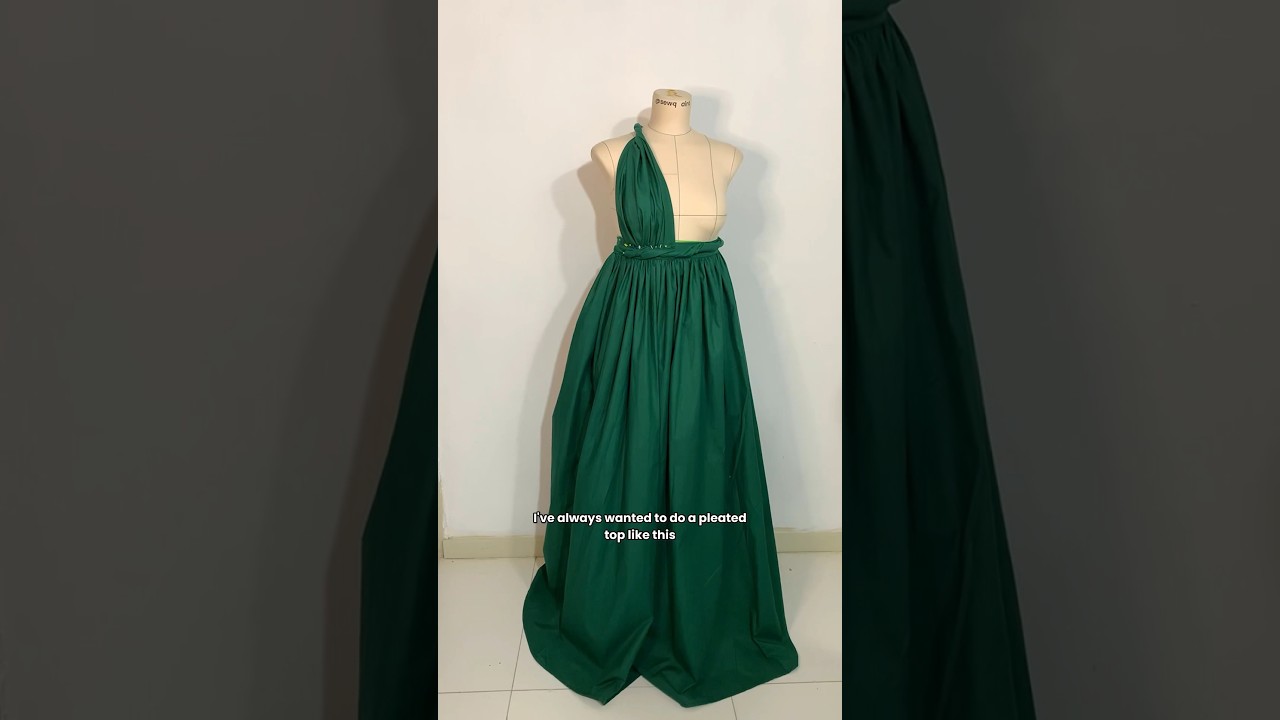 I made my maternity photoshoot dress out of a curtain 