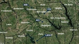 More than 44,000 Texas customers without power as storms continue across East Texas
