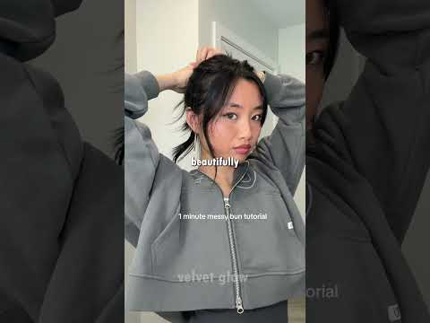 Easy Messy Bun for Everyday Look 1 Min Tutorial