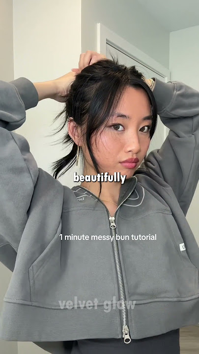 💁‍♀️ Easy Messy Bun for Everyday Look  1 Min Tutorial!