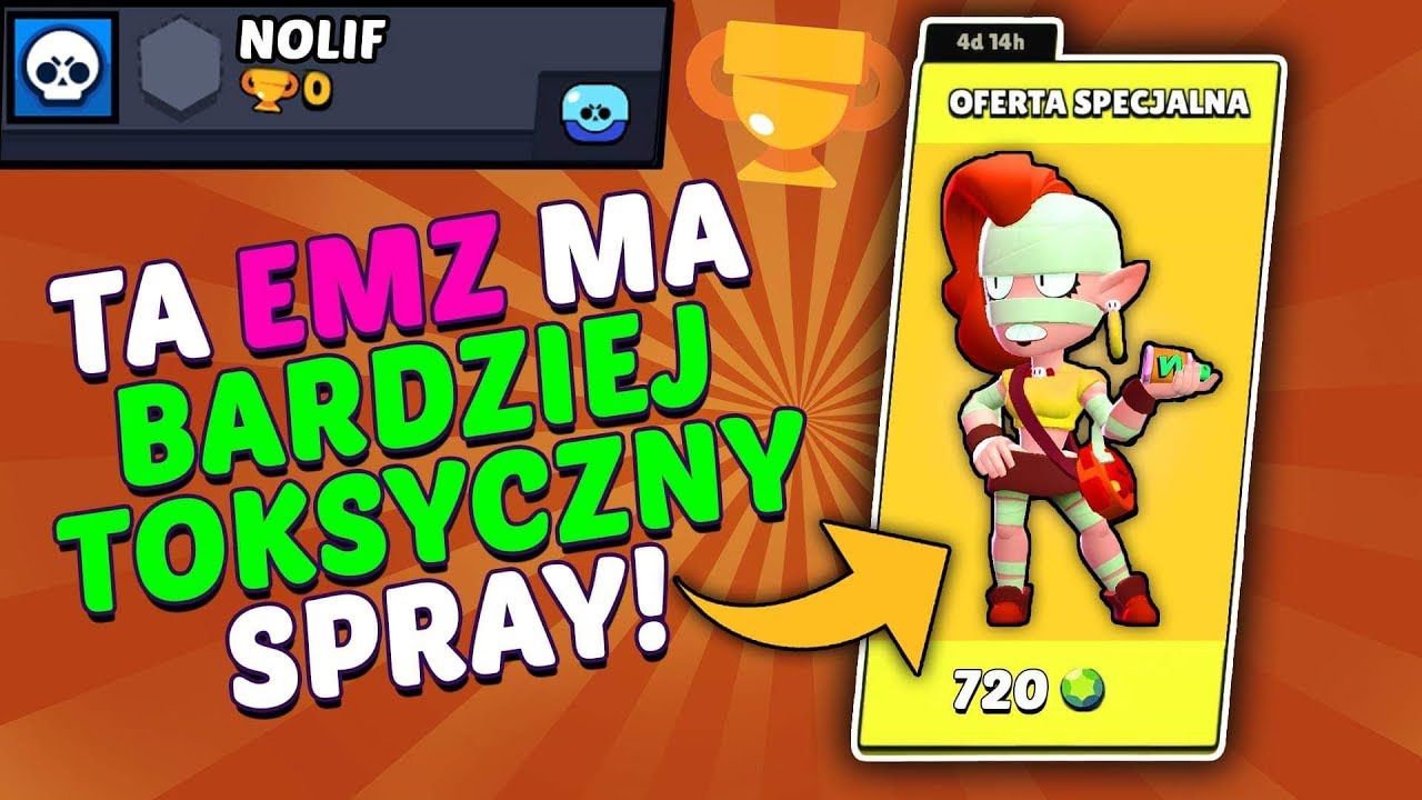 Emz Na Maxymalnym Poziomie Mocy Jest Potezna W Brawl Stars Nolif Youtube - brawl stars przebrania dla dzieci