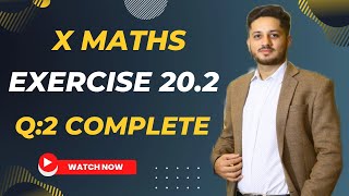 Exercise 20.2 Question 2 Class 10 Complete Sindh Board | Karachi Board | Ex 20.2 Class X Complete