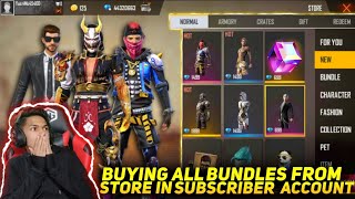 Buying All Bundle From Store In Noob Subscriber Account I Used 20,000 Diamond At Garena Free Fire screenshot 4