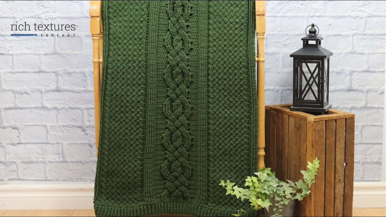 Cabled Wheel Throw Crochet Pattern