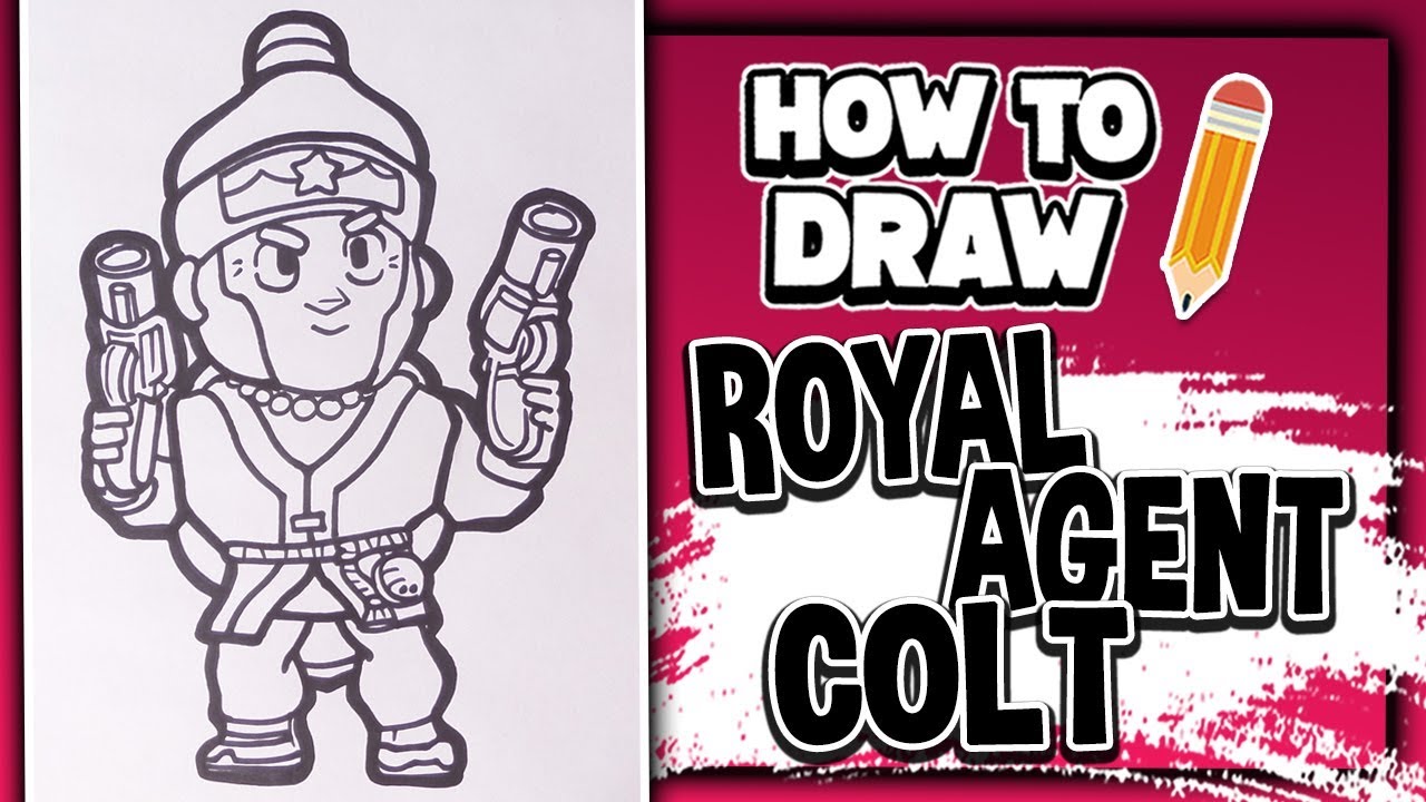 How To Draw Royal Agent Colt Brawl Stars Youtube