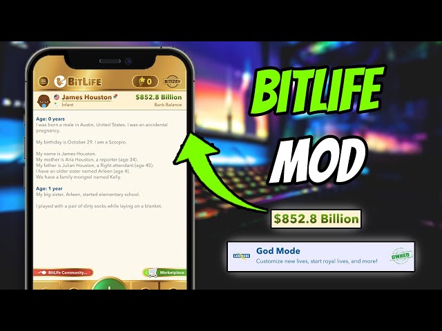 BitLife MOD APK - God Mode, Money, Bitizenship, Everything Unlocked! BitLife Hack Android iOS class=