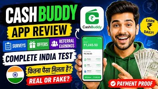 CashBuddy App Review 2026 | Surveys, Offers & Referral Earnings | Complete India Test screenshot 1
