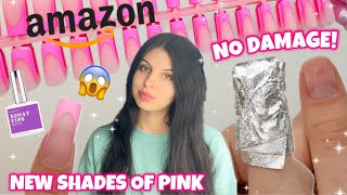 BTARTBOX NEW PINK FRENCH X COAT TIPS | HOW TO APPLY & REMOVE NO DAMAGE *NAIL PREP* STEP BY STEP