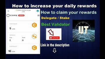 CORE Staking | How to Claim and Double your rewards in 7 Days