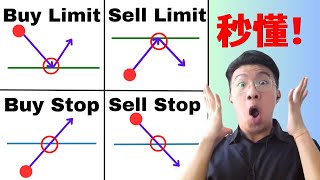 【中文讲解】【Buy Limit, Sell Limit, Buy Stop, Sell Stop】(现价买入，现价卖出，止损买入，止损卖出) 要如何使用？7分钟马上明白差别 | 做外汇交一定要学会！