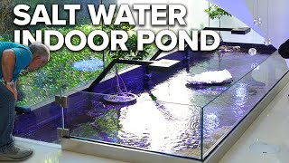 Jap... this is a SALT WATER indoor pond!!  My dream..