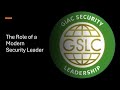 The role of a modern security leader