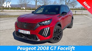 New Peugeot 2008 GT 2024 FIRST look 4K | Facelift (Exterior - Interior) Elixir Red