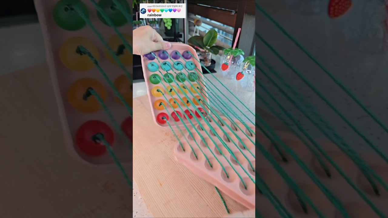 남은 자투리 비누로 무지개 포도비누 🥰 #청담언니 #요리하는메이크업아티스트 #shorts