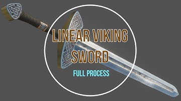 Linear Viking Sword (Blender speed modeling, full process)
