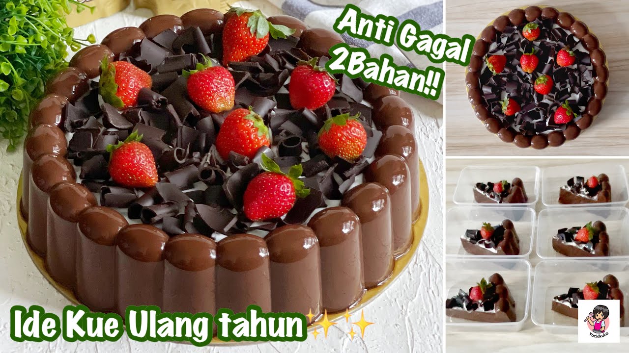 Ga Perlu Takut Gagal!! 2Bahan Cantik Mudah +TIPS Menghias Kue✨✨ Birthday Cake Idea🤎🤎🤎