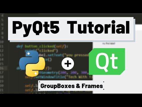 PyQt5 Tutorial - Containers (GroupBoxes and Frames)