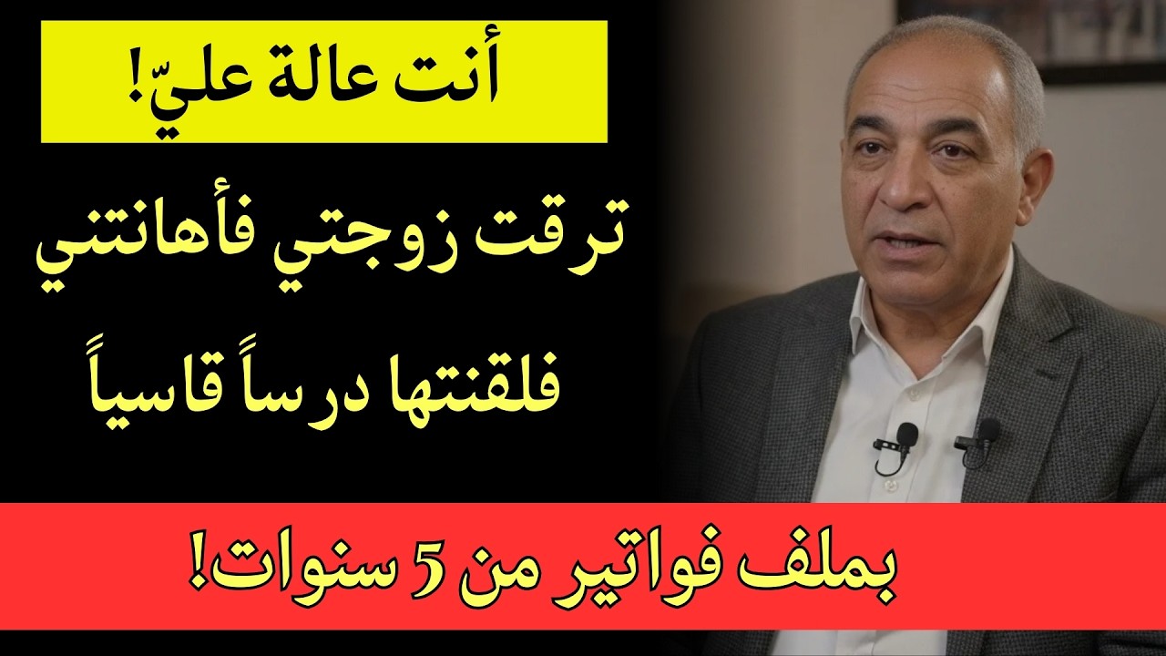 زوجتي وصفتني بـالطفيلي بعد ترقيتها - لذلك تركتها تعيل نفسها.