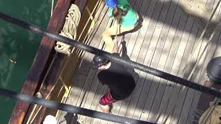 Taking Down the Main Upper Topsail 2019