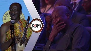 President Mahama lachte de hele tijd met Osei Korankye