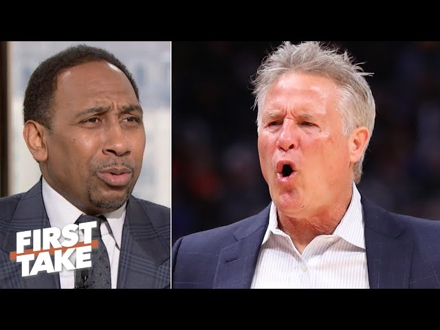 Stephen A. ‘hurt’ to admit Brett Brown is the problem with the 76ers | First Take class=