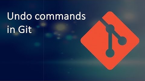 Undo Commands in Git