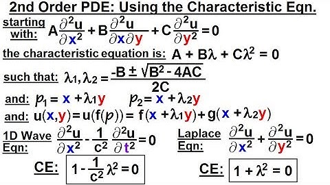 Math: Partial Differential Eqn. - Ch.1: Introduction (31 of 42) 2nd: Using Characteristic Eqn.