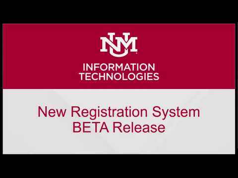 UNM Registration - Beta Release